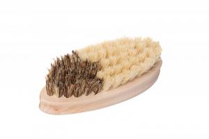 Brosse végétale en bois - avec fibres d'agave et de lontar