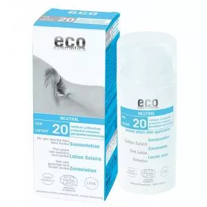 Eco Cosmetics Crème solaire neutre sans parfum SPF 20 BIO (100ml)
