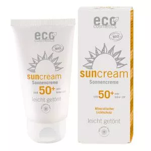 Eco Cosmetics Crème solaire SPF 50 BIO (75 ml) - légèrement teintée