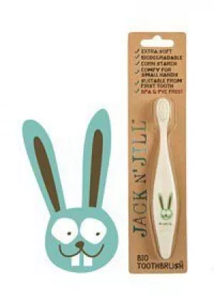 Jack n Jill Brosse à dents pour enfants Bunny - à base de fécule de maïs
