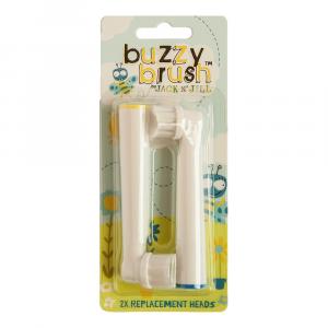 Têtes de remplacement pour la brosse à dents électrique Buzzy Brush (2 pièces) - pour brosse à dents interactive avec 3 types de mélodies