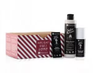laSaponaria Pack cadeau Holiday Vibes - pour hommes - sérum pour la peau et douche 2en1