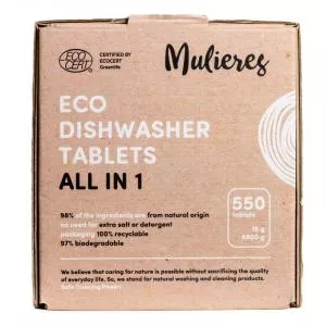 Mulieres Pastilles pour lave-vaisselle - tout en un BIO (550 pcs) - avec certification ecocert