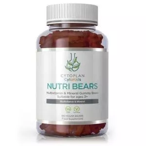 Cytoplan Nutri Bears - oursons gélifiés, multivitamines pour enfants, fraise 90pcs