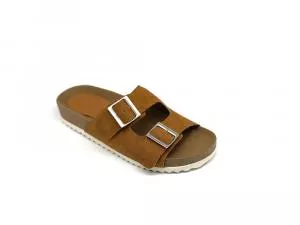 Perky Slide Fivela Baixo Nobuk Camel