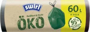 Swirl Sacs rétractables Eco (8 pcs) - 60 l - 95% de matériaux recyclés