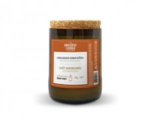 The Greatest Candle Bougie dans une bouteille de vin (170 g) - fleur de darjeeling - dure environ 50 heures