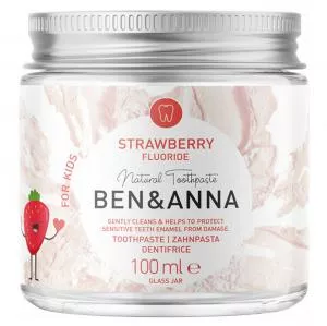 Ben & Anna Dentifrice fluoré pour enfants au goût de fraise 100 ml