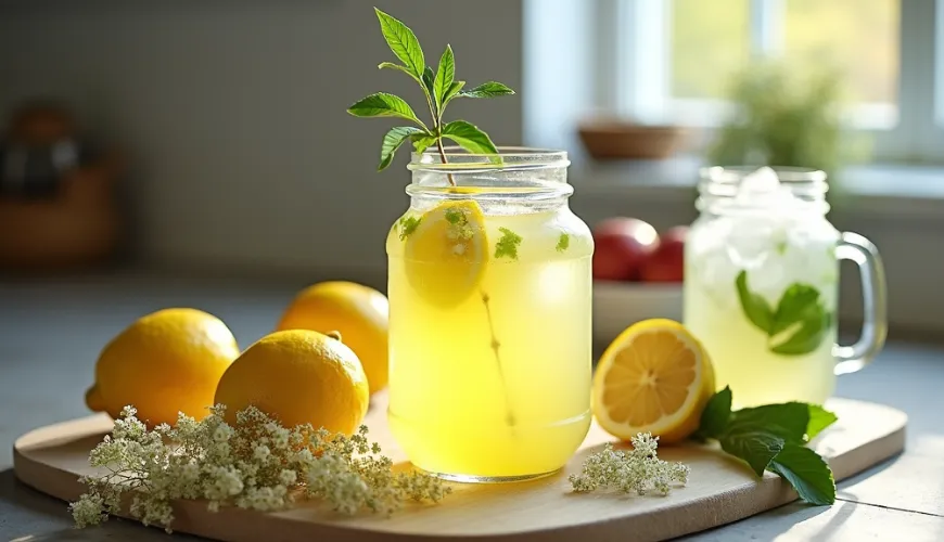 La limonade de sureau est une boisson rafraîchissante idéale pour les journées ensoleillées.