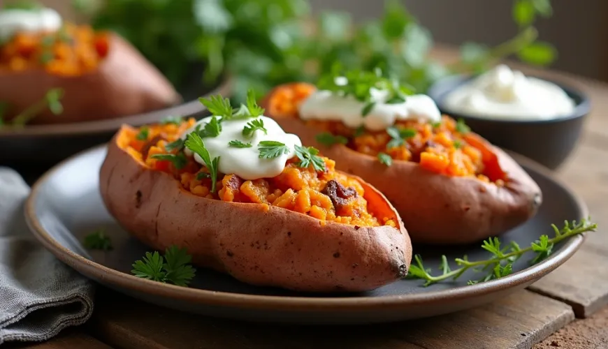 Comment préparer des patates douces farcies au four facilement et rapidement chez soi