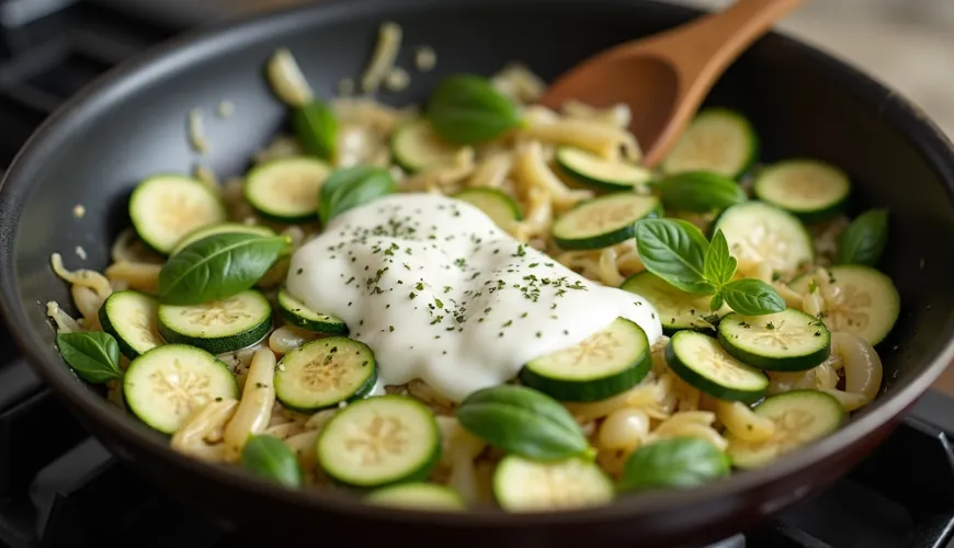 Pâtes à la courgette et à la crème pour des moments familiaux pleins de saveurs